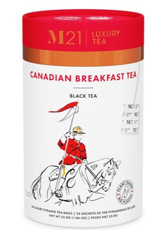 Metropolitan Tea M21 Canadian Breakfast Tea Can Of 24 Bags