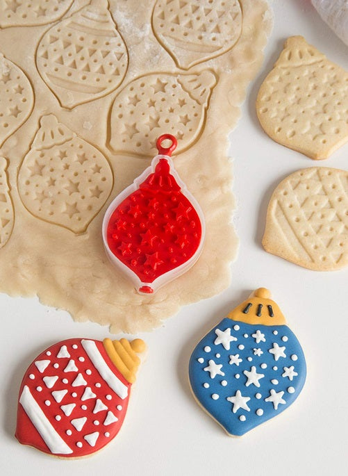 Bakelicious Christmas Ornament Flip &amp; Stamp Cookie Cutter