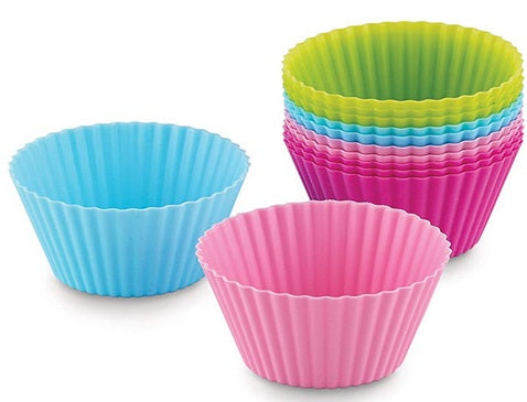 Bakelicious Set of 12 Silicone Cupcake Baking Cups