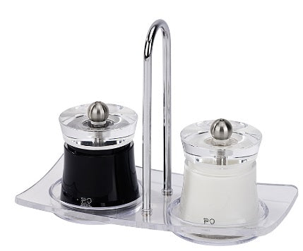 Peugeot Bali Salt &amp; Pepper Mill Set with Tray