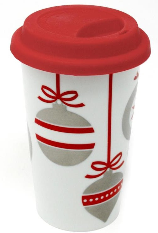 BIA Double Walled Christmas Ornament Travel Mug