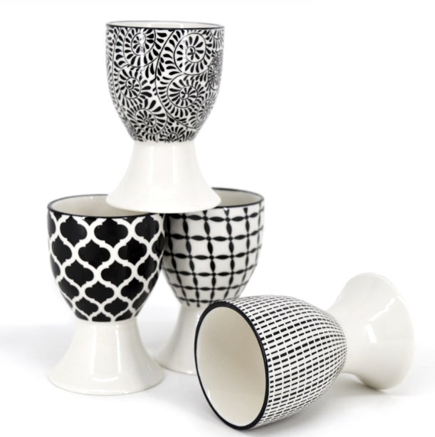 BIA Cordon Bleu Black & White Egg Cup Set