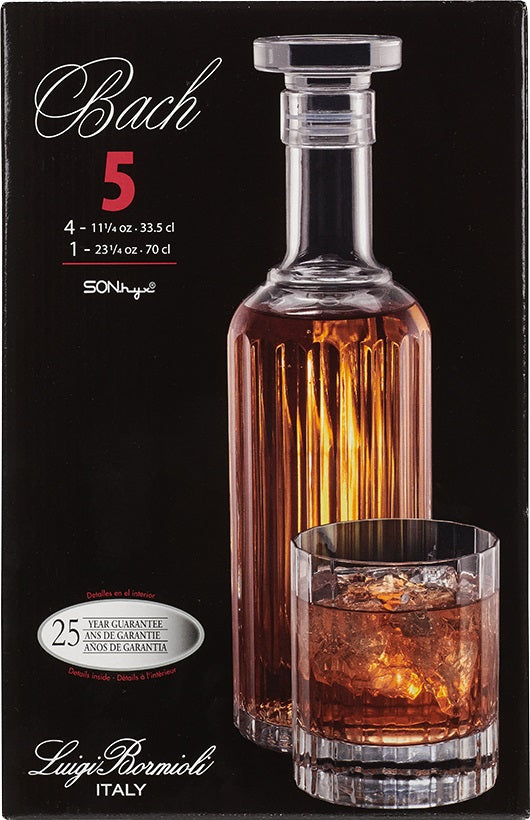 Luigi Bormioli Rocco Bach Crystal Glass Whisky Set of 6