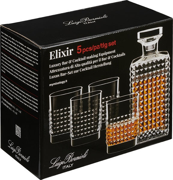 Luigi Bormioli Rocco Elixir Crystal Glass Whisky Set of 6