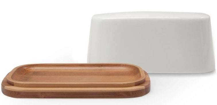 BIA Cordon Bleu Bamboo Tray Butter Dish for 1lb of Butter