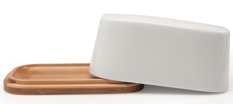 BIA Cordon Bleu Bamboo Tray Butter Dish for 1lb of Butter