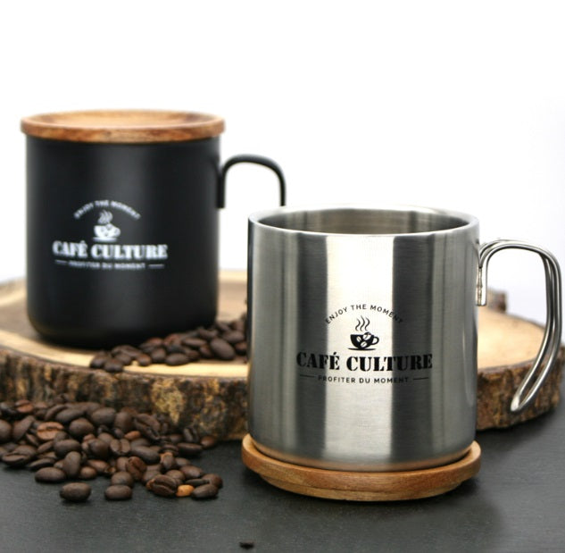 Cafe Culture Double Walled Mug Black