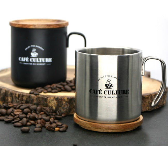 Café Culture Stainless Steel Double Walled Mug