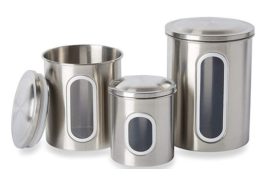 Fox Run Stainless Steel Canister Set of 3