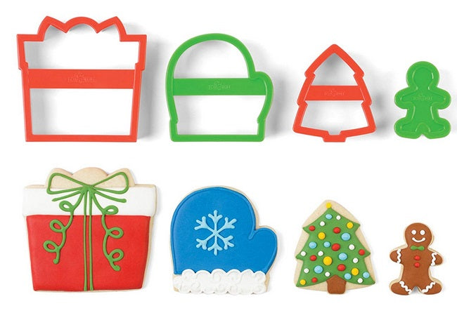 Fox Run Present Christmas Cookie Cutter Set of 4