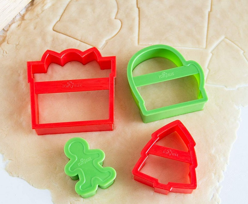 Fox Run Present Christmas Cookie Cutter Set of 4