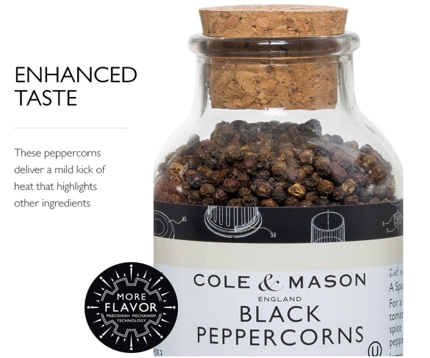 Cole & Mason Large Black Peppercorn Refill 10oz