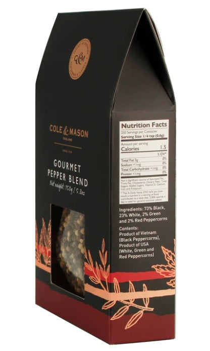 Cole & Mason Gourmet Peppercorn Refill 5.3oz