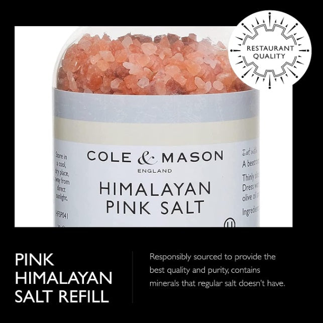 Cole & Mason Large Himalayan Pink Salt Refill 20oz