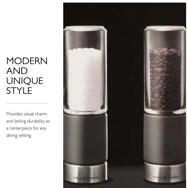 Cole & Mason Regent Concrete Salt & Pepper Mill Set