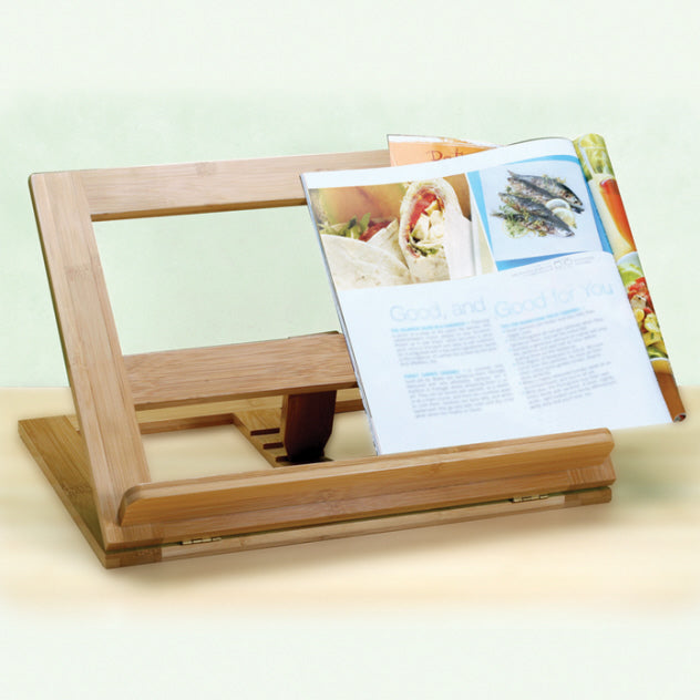 Natural Living Bamboo Cookbook Holder