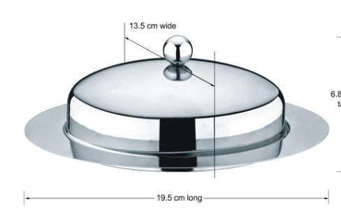 Cuisinox Oval Stainless Steel Butter Dish