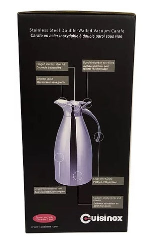 Cuisinox 1.5 L Double Wall Stainless Steel Carafe