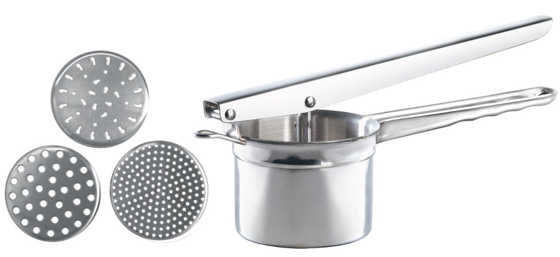 Cuisinox Stainless Steel Potato Ricer with 3 Disks