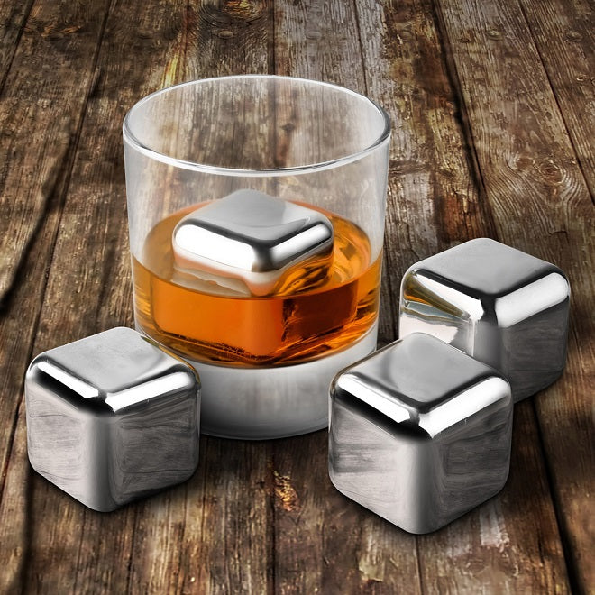 Cuisinox Set of 4 Reusable Stainless Steel Ice Cubes