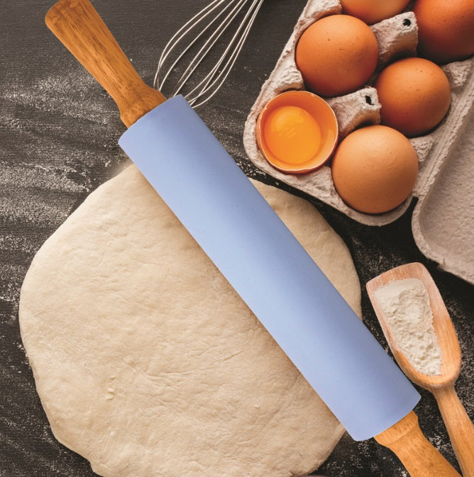 Danesco A La Tarte Blue Silicone Rolling Pin