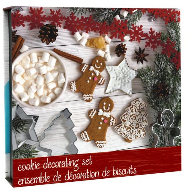 Danesco Christmas Cookie Cutter & Decorating Set