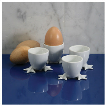 BIA Cordon Bleu Set of 4 White Chicken Feet Egg Cups