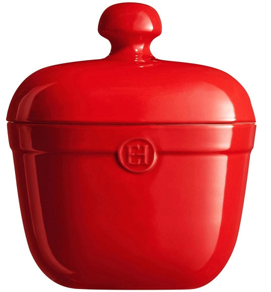 Emile Henry Cookie Jar Burgundy Red