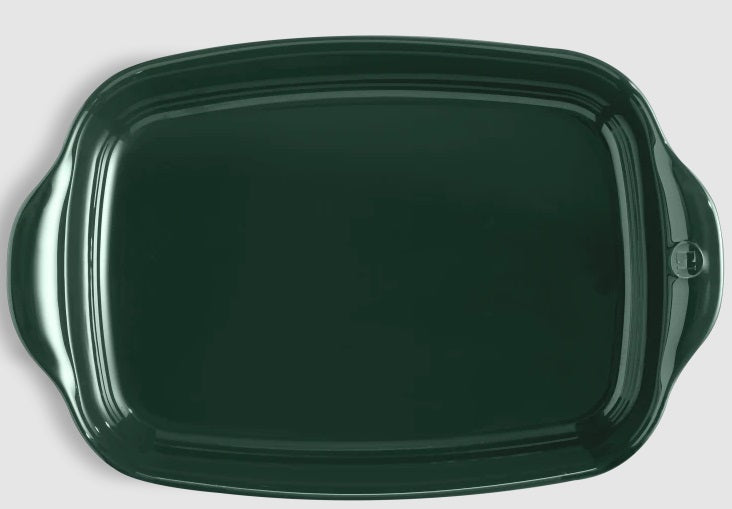 Emile Henry Large Rectangular Baking Dish Cedar Green