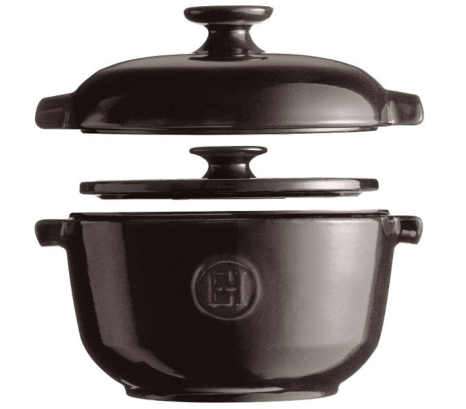 Emile Henry Rice Pot Charcoal Black