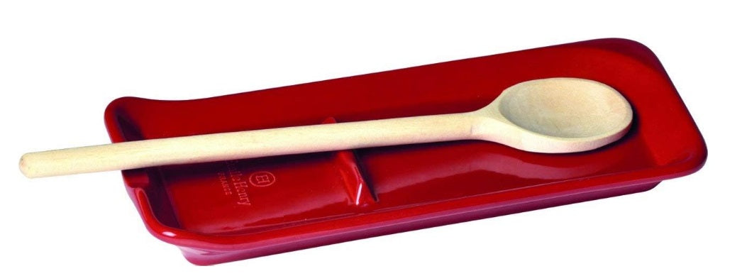 Emile Henry Spoon Rest Burgundy Red