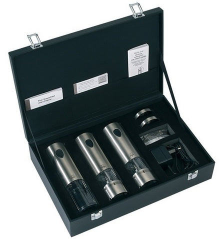 Peugeot Elis 3 Pc Electric Salt, Pepper & Corkscrew Set