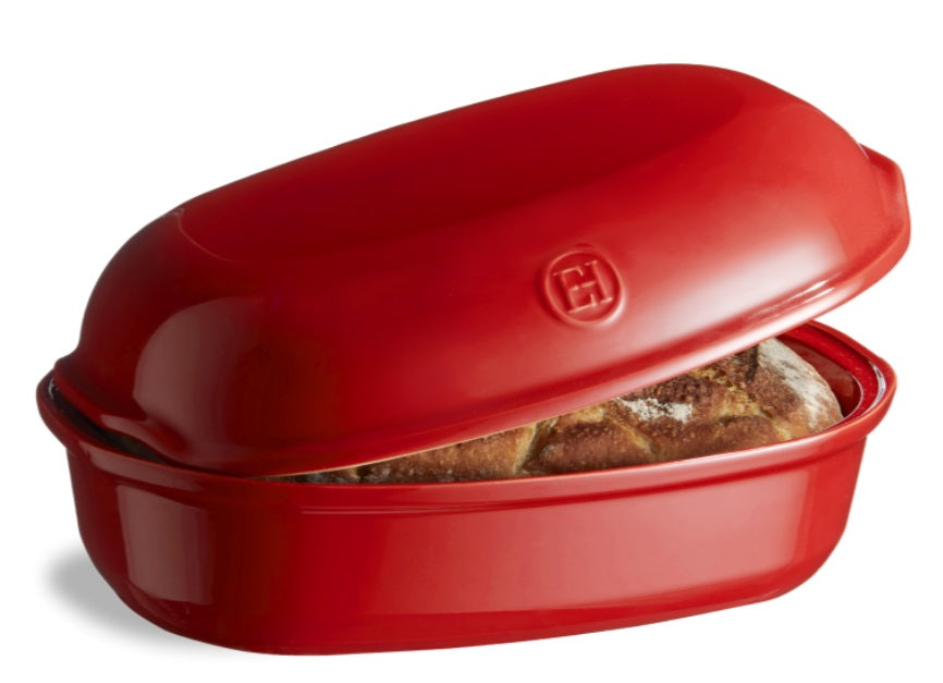 Emile Henry Artisan Loaf Bread Baker Burgundy Red