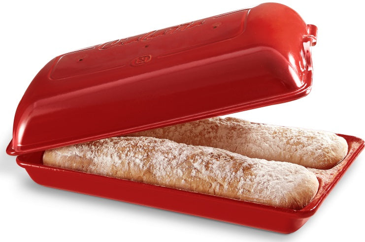 Emile Henry Ciabatta Bread Baker Burgundy Red