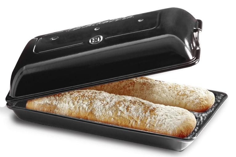 Emile Henry Ciabatta Bread Baker Charcoal Black