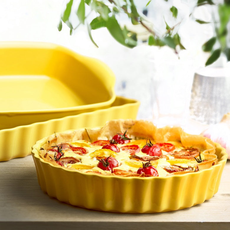 Emile Henry Deep Tart Dish Toscane Orange