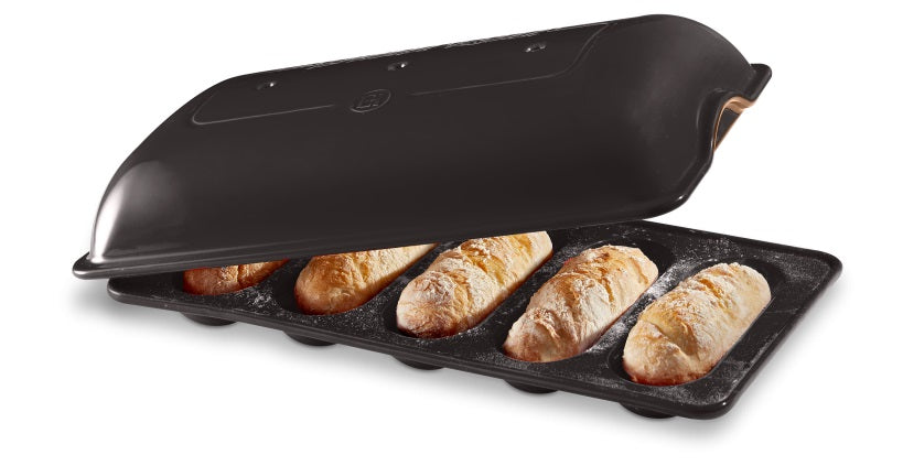 Emile Henry Mini Baguette Baker Charcoal Black