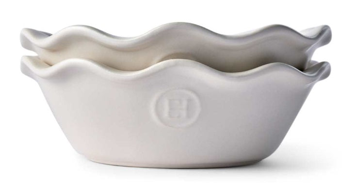 Emile Henry Mini Pie Dish Set of 2 Flour White