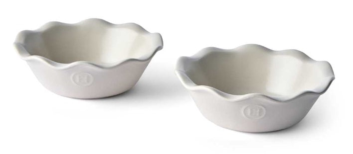 Emile Henry Mini Pie Dish Set of 2 Flour White