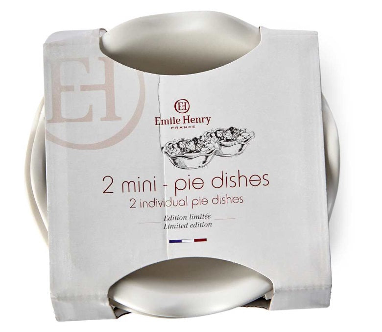 Emile Henry Mini Pie Dish Set of 2 Flour White