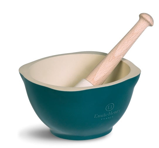 Emile Henry Mortar &amp; Pestle Blue Flame