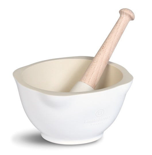 Emile Henry Mortar &amp; Pestle Flour White