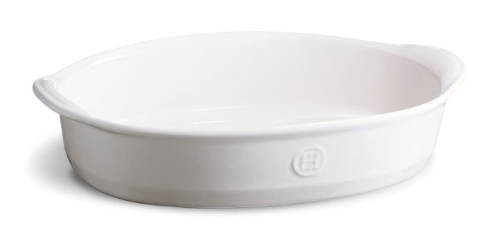 Emile Henry Oval Baking Dish Flour White