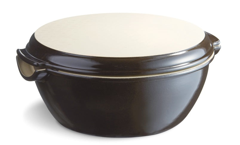 Emile Henry Round Bread Baker Charcoal Black