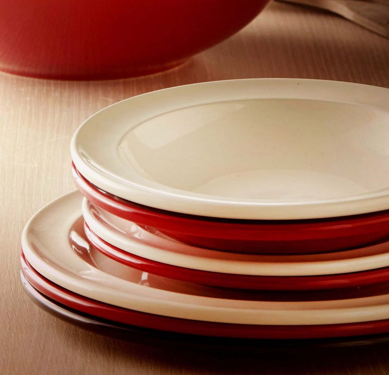 Emile Henry Soup Plate Burgundy Red