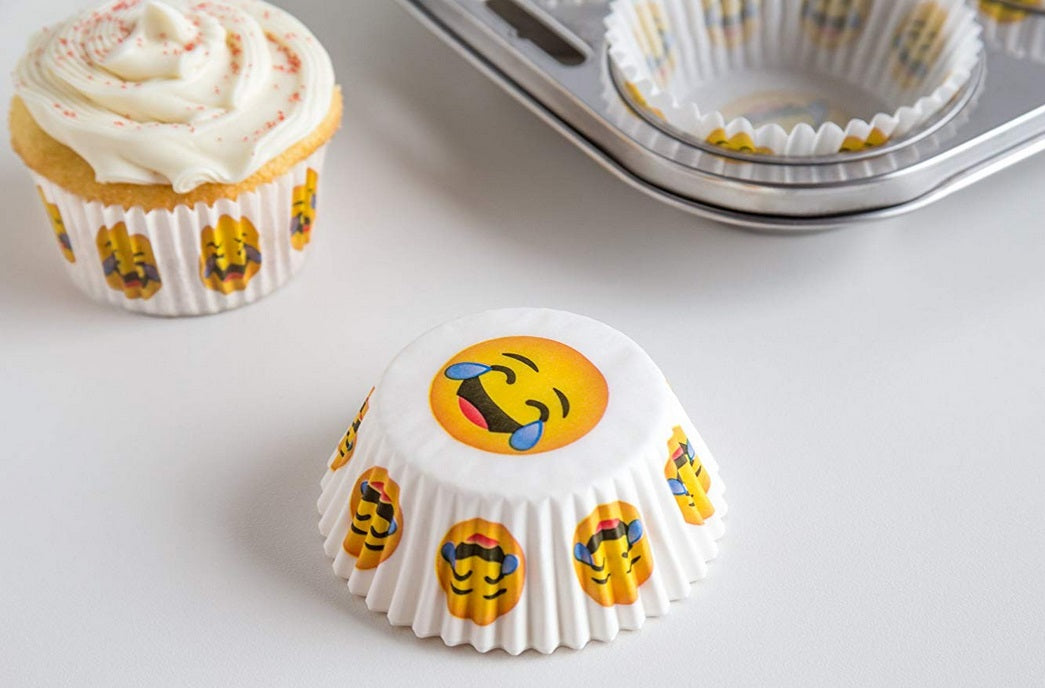 Fox Run Crying Laughing Emoji Baking Cup Set of 50