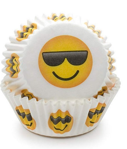 Fox Run Sunglasses Emoji Baking Cup Set of 50