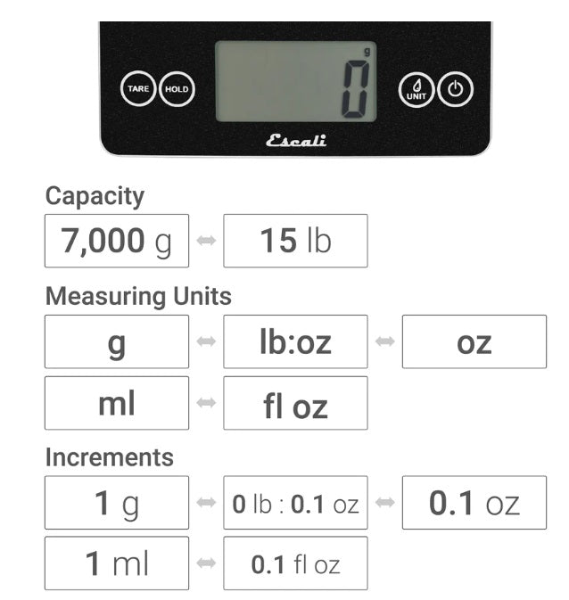 Escali Arti Digital Glass Kitchen Scale Desert Rose