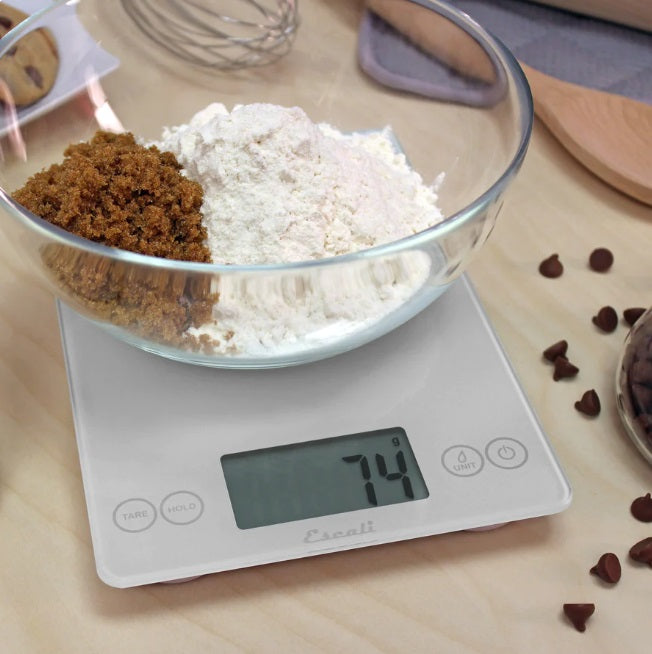 Escali Arti Digital Glass Kitchen Scale Frost White