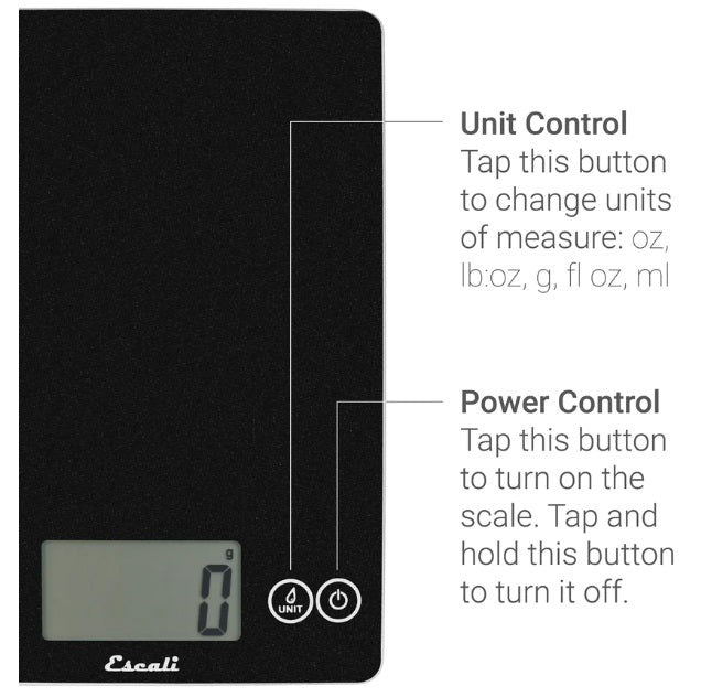 Escali Arti Digital Glass Kitchen Scale Frost White